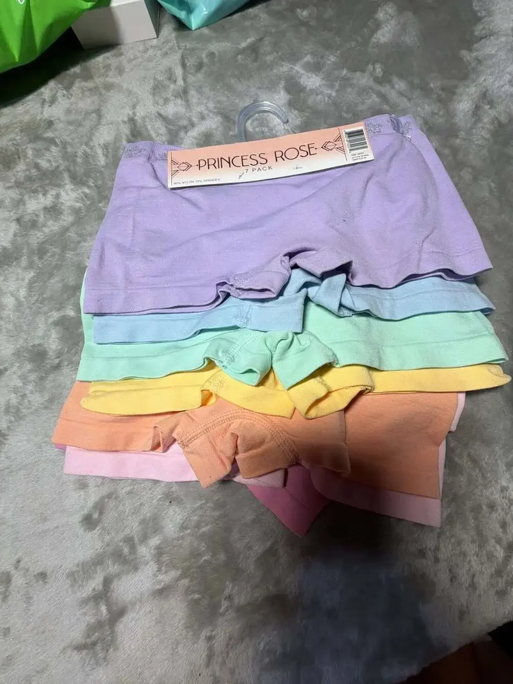 Princess Rose Girls Seamless Boyshorts Underwear 7-Pack